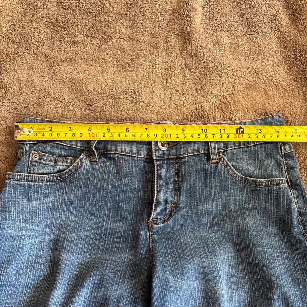 Tommy Jeans Y2K Cropped Capri Jeans Size 7 Cuffed Denim Low/Mid Rise - Picture 7 of 10